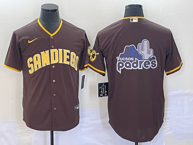 Men's San Diego Padres Brown Road Team Jersey